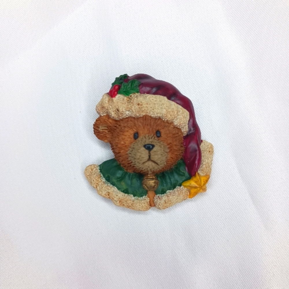 Vintage Boyds Bears Santa Hat Brooch.